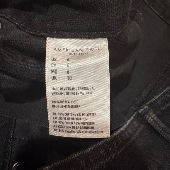 American Eagle Outfitters Black Denim button Mini Skirt - Picture 7 of 10